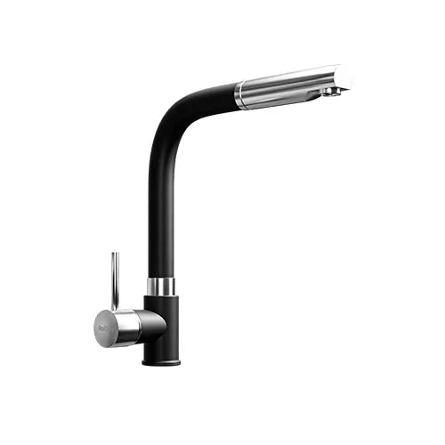 Kitchen Water Tap with Shower, Colour Black