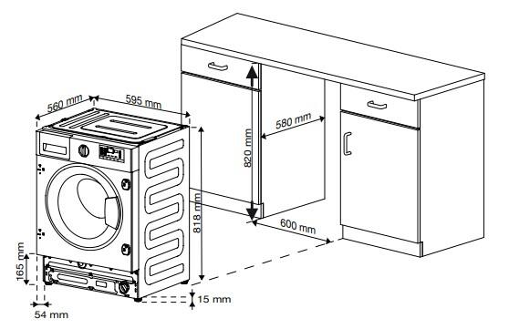 grundig gwdi8542 integrated bluetooth 8 kg washer dryer